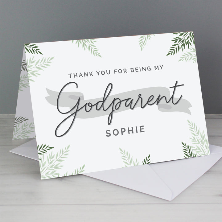 Personalised Godparent Card - part of the Gifts Finder Personalised Cards collection