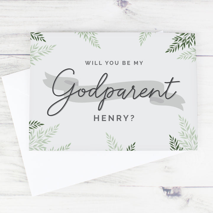 Personalised Godparent Card - part of the Gifts Finder Personalised Cards collection