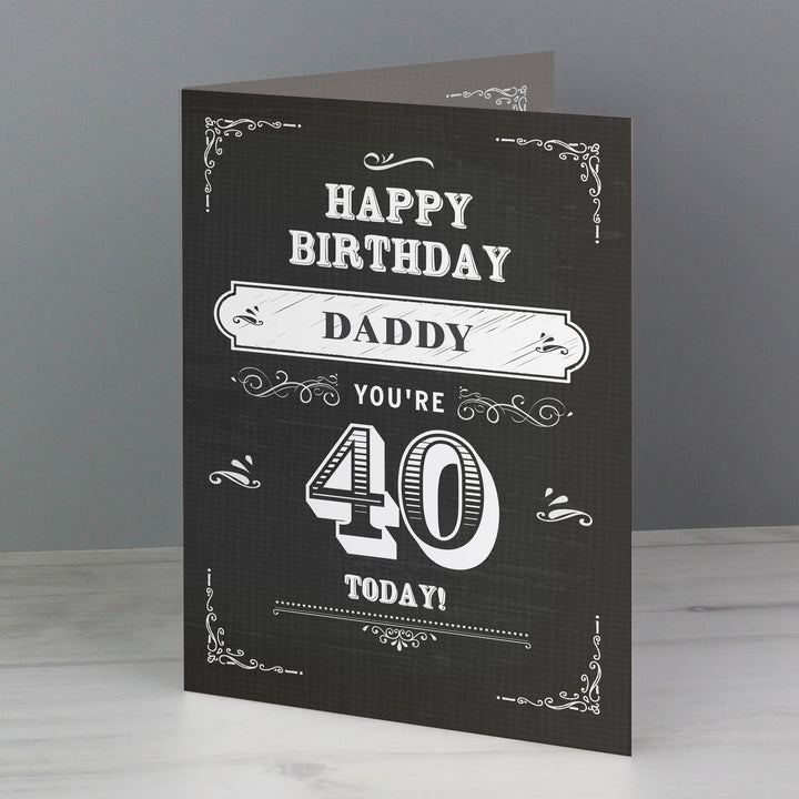 Personalised Vintage Typography Birthday Card - part of the Gifts Finder Personalised Birthday Cards collection