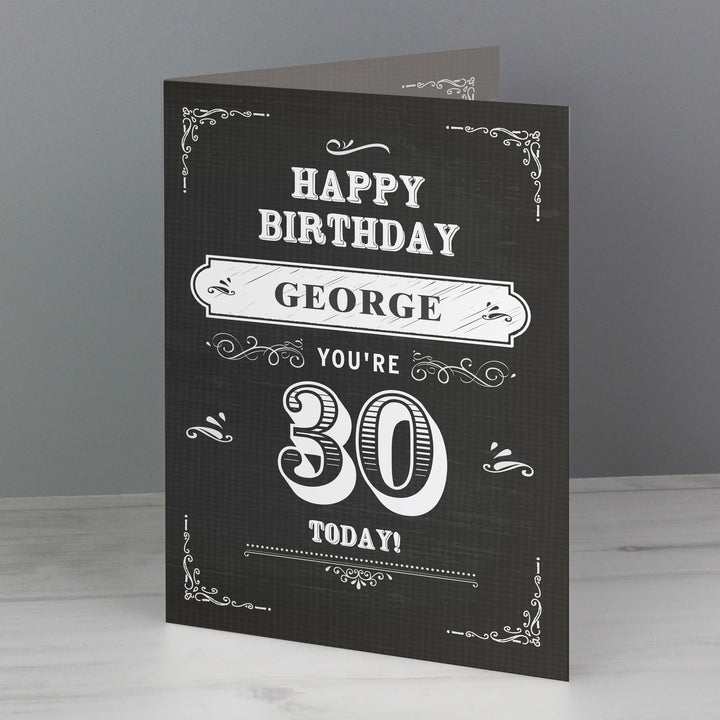 Personalised Vintage Typography Birthday Card - part of the Gifts Finder Personalised Birthday Cards collection