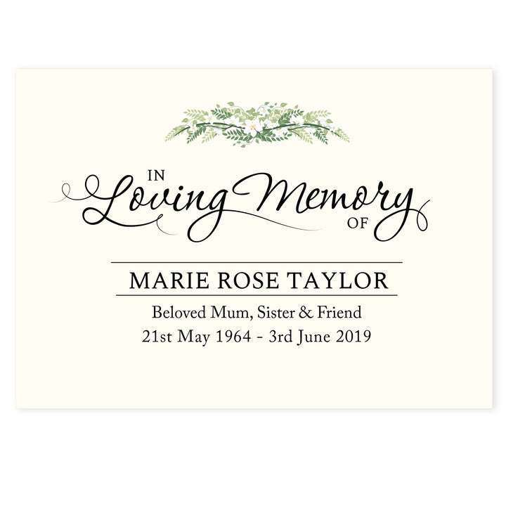 Personalised In Loving Memory Card - part of the Gifts Finder Personalised Cards collection