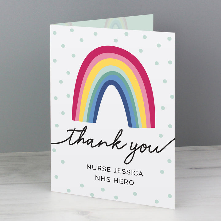 Personalised Rainbow Thank You Card - part of the Gifts Finder Personalised Cards collection