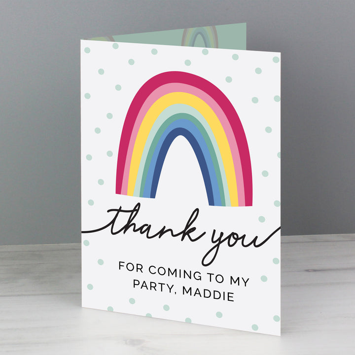 Personalised Rainbow Thank You Card - part of the Gifts Finder Personalised Cards collection