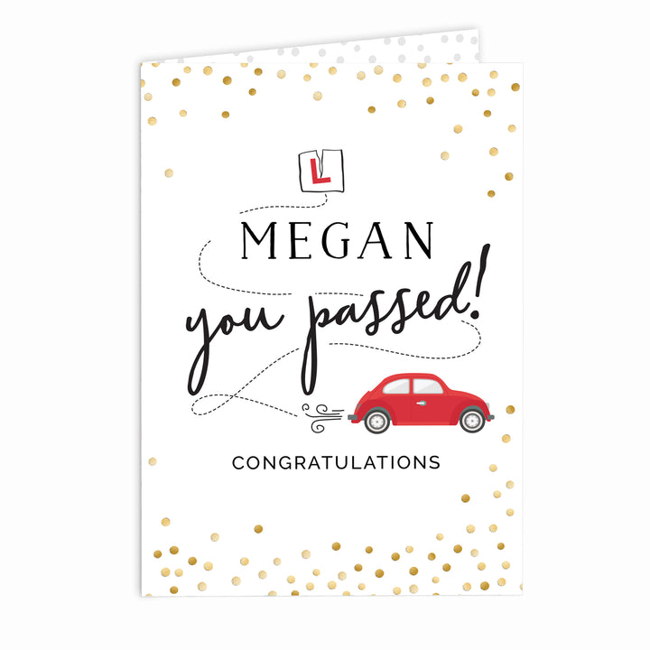 Personalised Passed Driving Test Card - part of the Personalised Cards collection