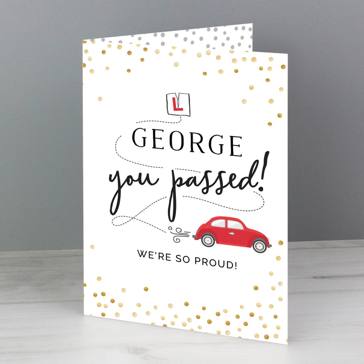 Personalised Passed Driving Test Card - part of the Personalised Cards collection