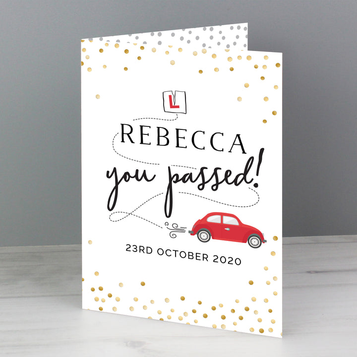 Buy Personalised Passed Driving Test Card at www.giftsfinder.co.uk