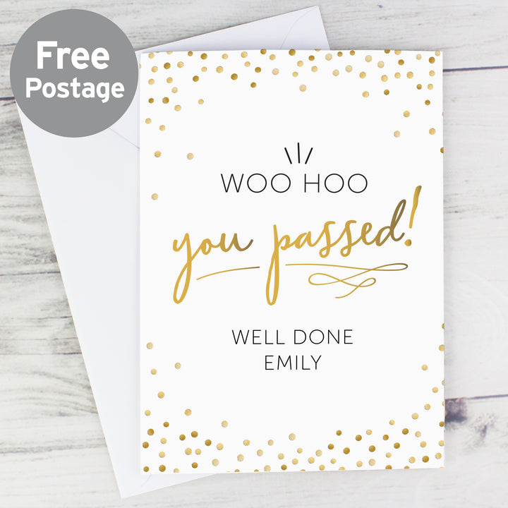 Personalised You Passed! Card - part of the Personalised Cards collection