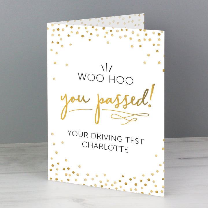 Buy Personalised You Passed! Card at www.giftsfinder.co.uk