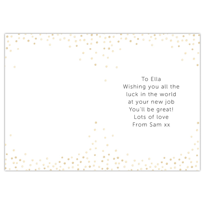 Personalised Good Luck Card - part of the Personalised Cards collection