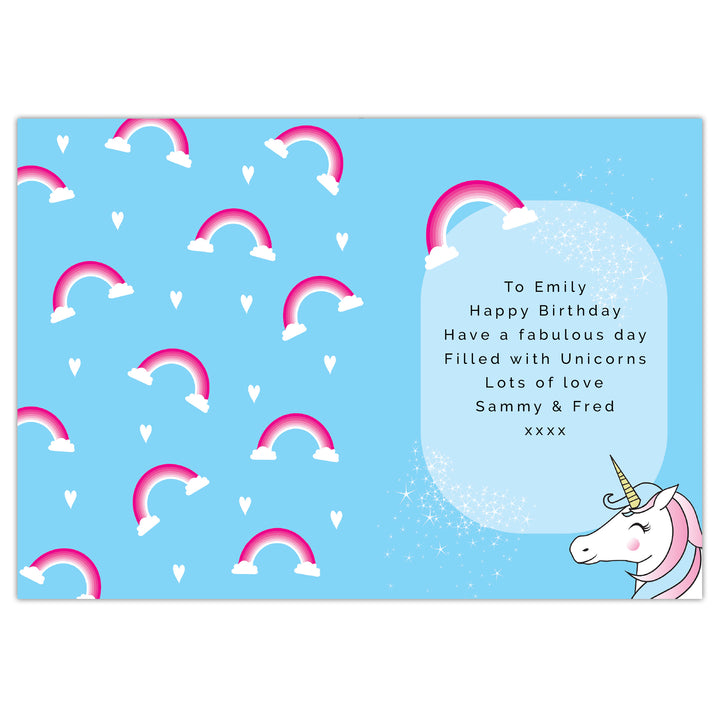 Buy Personalised Unicorn Birthday Card at www.giftsfinder.co.uk