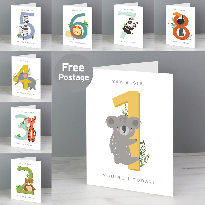 Buy Personalised Animal Birthday Card at www.giftsfinder.co.uk