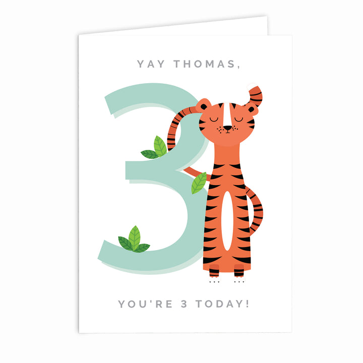 Buy Personalised Animal Birthday Card at www.giftsfinder.co.uk