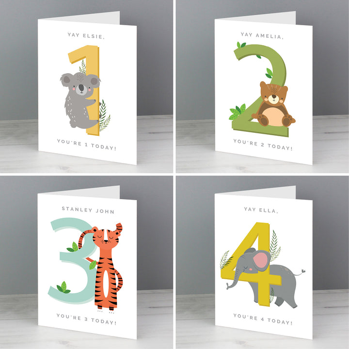 Buy Personalised Animal Birthday Card at www.giftsfinder.co.uk