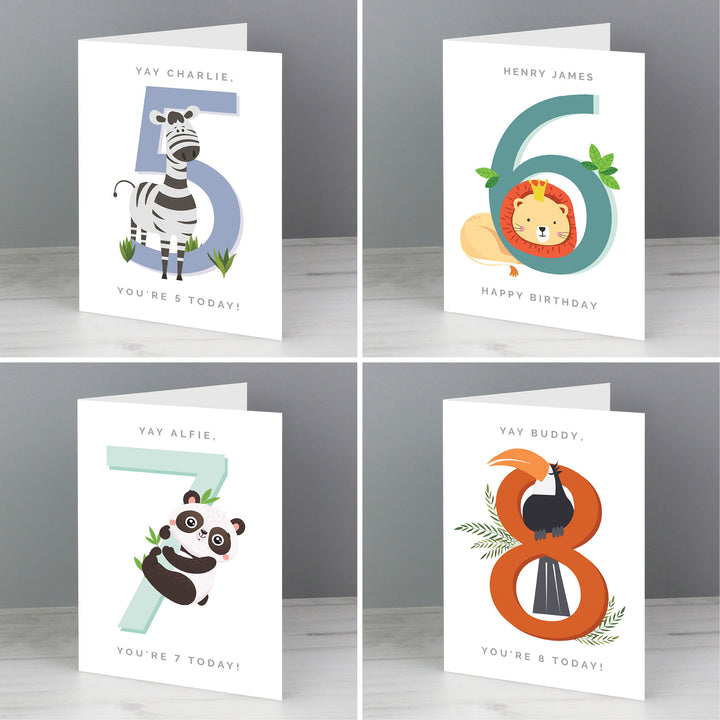 Buy Personalised Animal Birthday Card at www.giftsfinder.co.uk