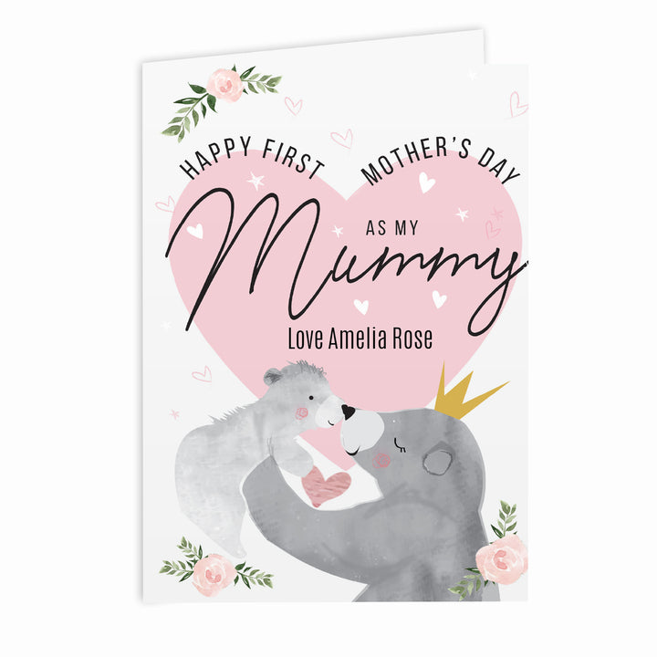 Buy Personalised 1st Mother's Day Mama Bear Card at www.giftsfinder.co.uk