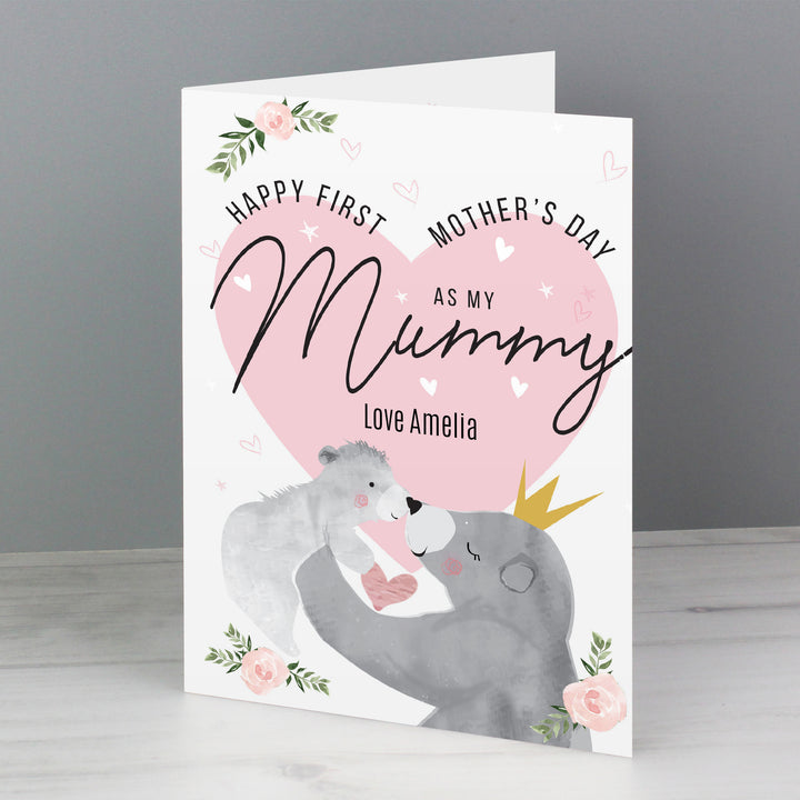 Buy Personalised 1st Mother's Day Mama Bear Card at www.giftsfinder.co.uk