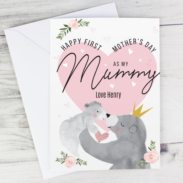 Buy Personalised 1st Mother's Day Mama Bear Card at www.giftsfinder.co.uk