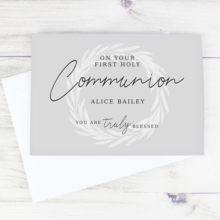 Buy Personalised Truly Blessed First Holy Communion Card at www.giftsfinder.co.uk