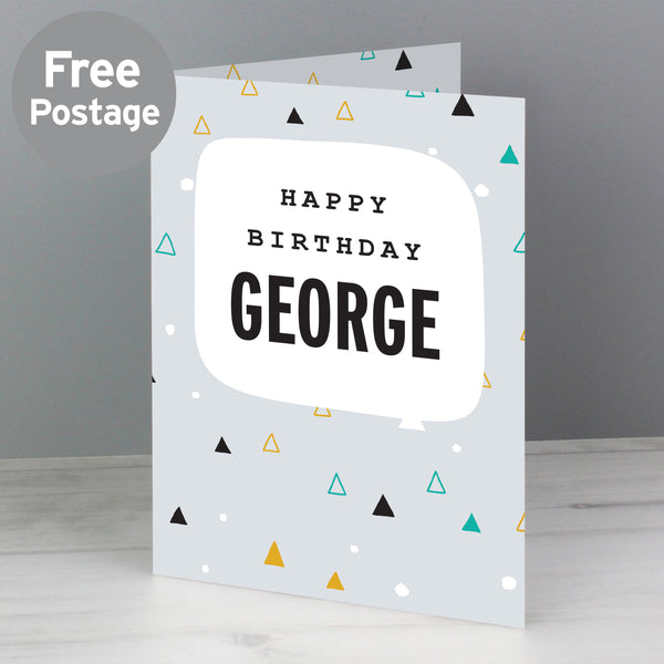 Buy Personalised Geo Birthday Card at www.giftsfinder.co.uk