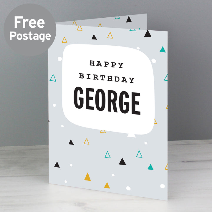 Buy Personalised Geo Birthday Card at www.giftsfinder.co.uk