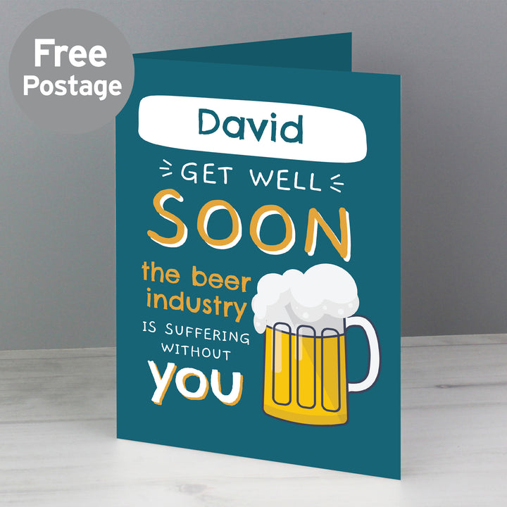 Buy Personalised Get Well Soon Card at www.giftsfinder.co.uk