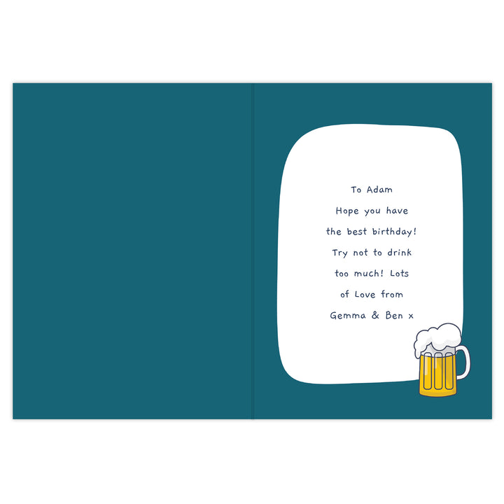 Personalised Happy Birthday Beer Card - part of the Gifts Finder Personalised Birthday Gifts collection