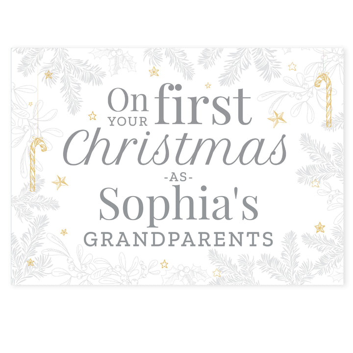 Personalised 'On Your First Christmas As' Card - part of the Gifts Finder Personalised Christmas Cards collection