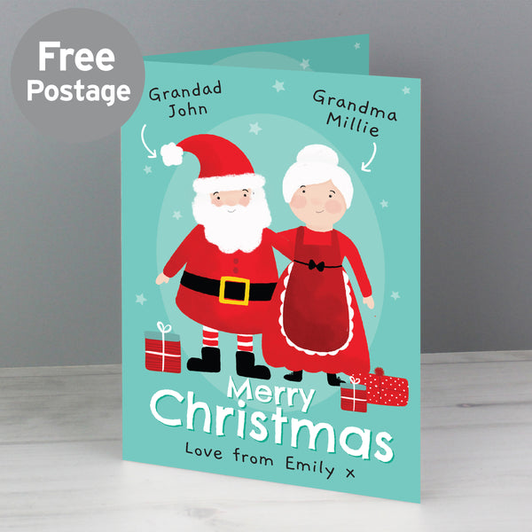 Buy Personalised Mr & Mrs Claus Card at www.giftsfinder.co.uk