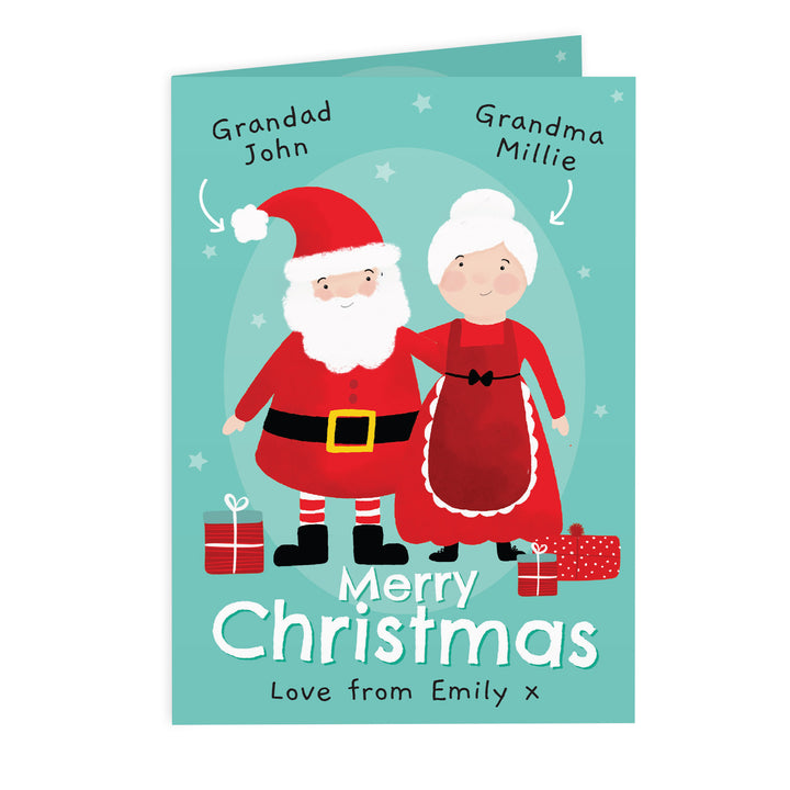 Buy Personalised Mr & Mrs Claus Card at www.giftsfinder.co.uk