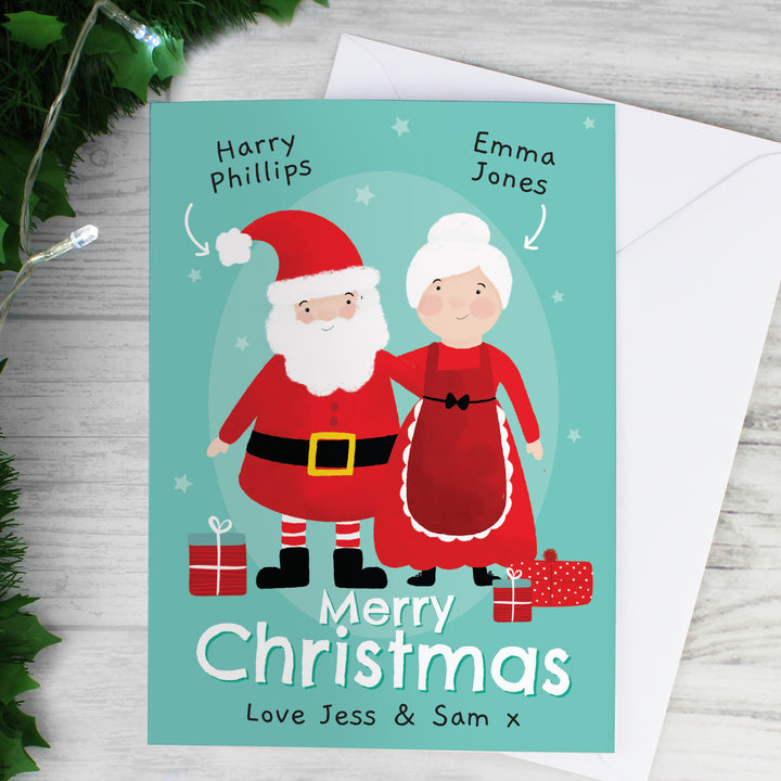 Buy Personalised Mr & Mrs Claus Card at www.giftsfinder.co.uk