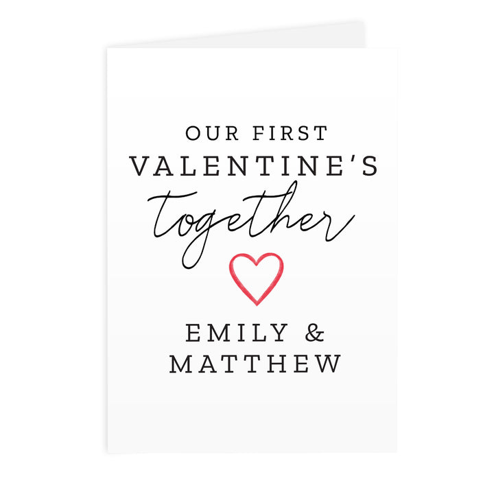 Personalised Our 1st Valentine's Day Card - part of the Gifts Finder Personalised Valentine's Day Cards collection