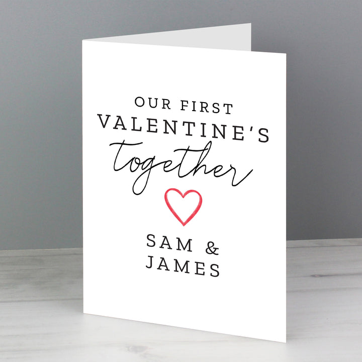 Personalised Our 1st Valentine's Day Card - part of the Gifts Finder Personalised Valentine's Day Cards collection