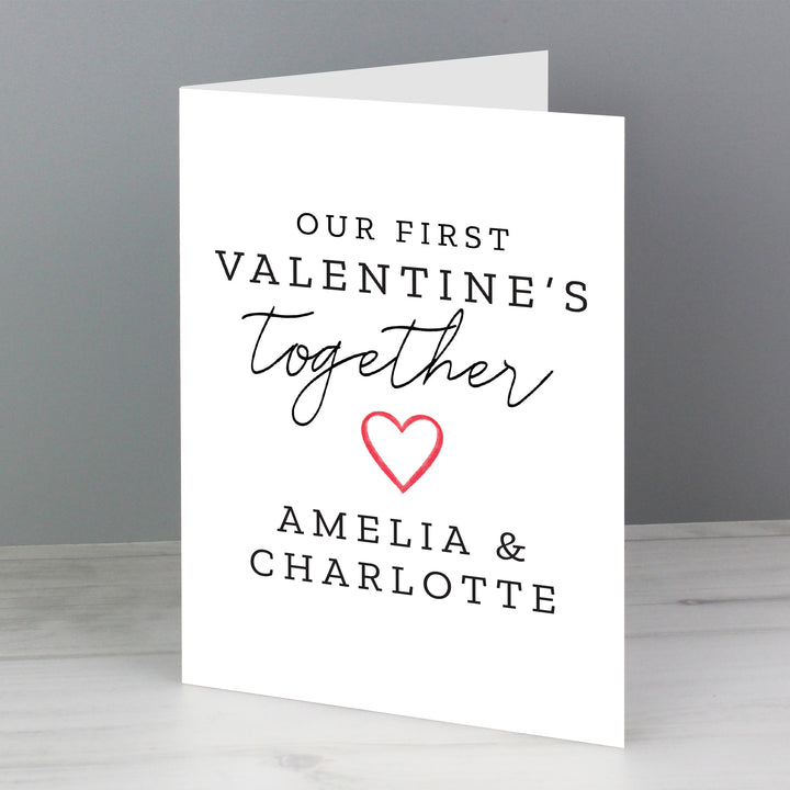 Personalised Our 1st Valentine's Day Card - part of the Gifts Finder Personalised Valentine's Day Cards collection