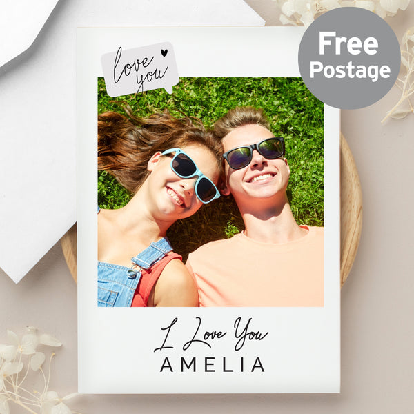 Personalised Love You Photo Upload Greeting Card - part of the Personalised Cards collection