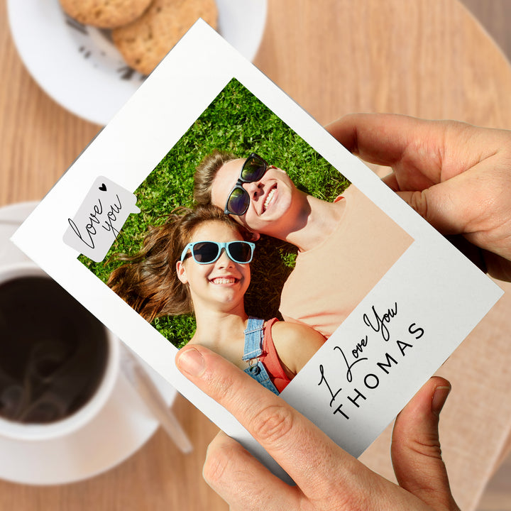 Personalised Love You Photo Upload Greeting Card - part of the Gifts Finder Personalised Cards collection