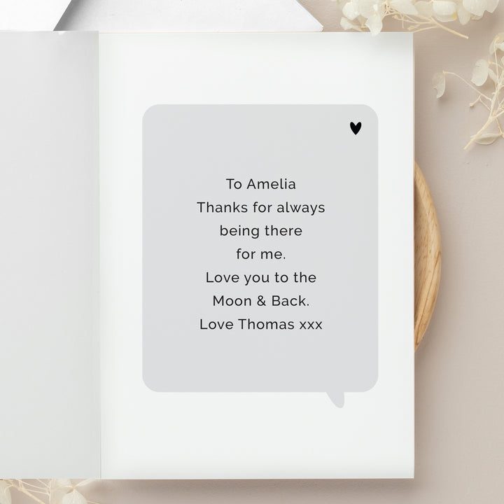 Personalised Love You Photo Upload Greeting Card - part of the Gifts Finder Personalised Cards collection