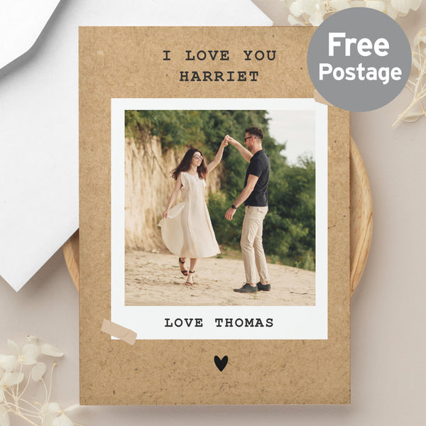 Personalised Polaroid Photo Upload Greeting Card - part of the Personalised Cards collection