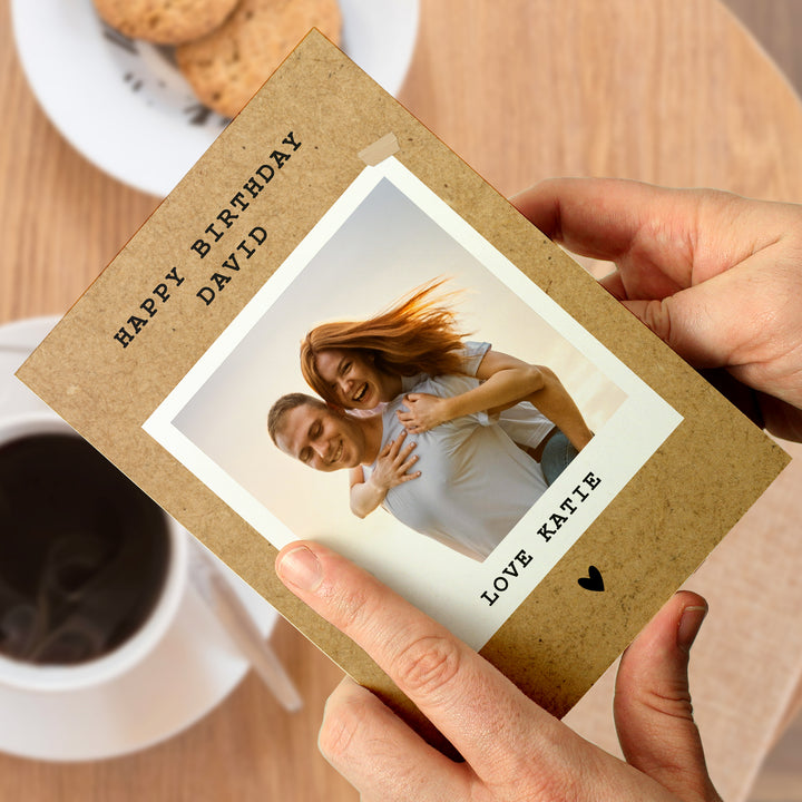 Personalised Polaroid Photo Upload Greeting Card - part of the Gifts Finder Personalised Cards collection