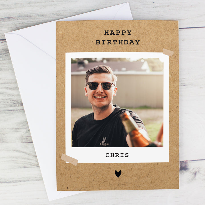 Personalised Polaroid Photo Upload Greeting Card - part of the Gifts Finder Personalised Cards collection