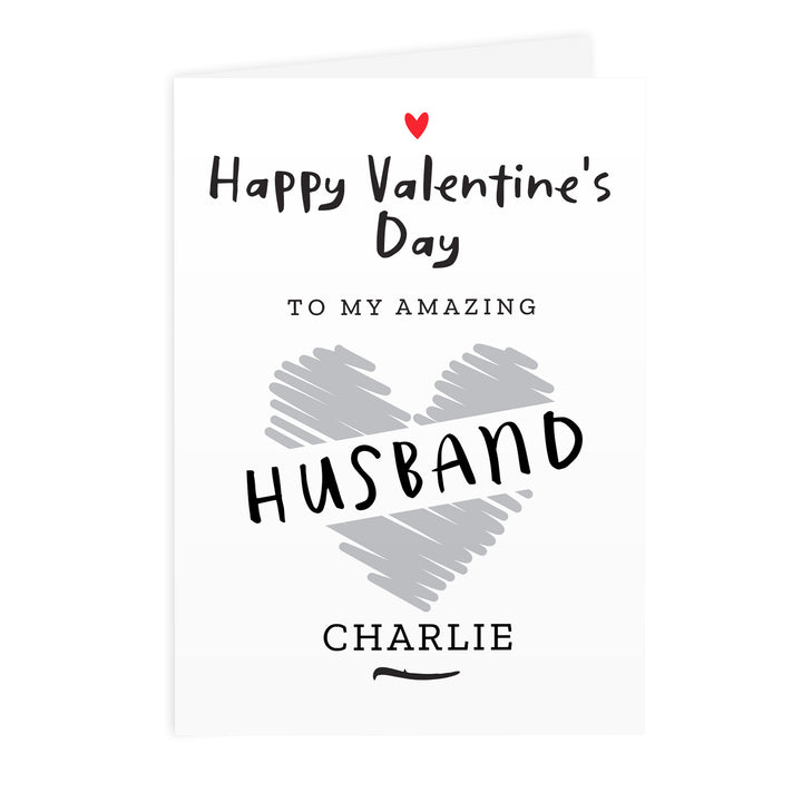 Buy Personalised Happy Valentine's Day Card at www.giftsfinder.co.uk