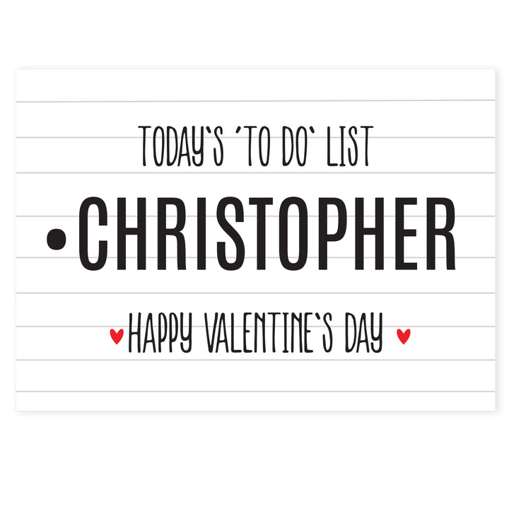 Buy Personalised Naughty 'To Do' List Card at www.giftsfinder.co.uk