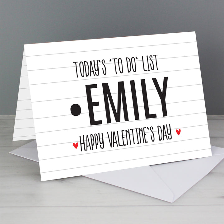 Buy Personalised Naughty 'To Do' List Card at www.giftsfinder.co.uk