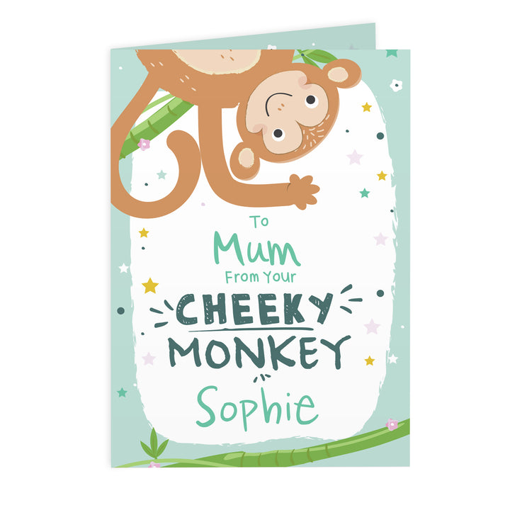 Buy Personalised From Your Cheeky Monkey Card at www.giftsfinder.co.uk