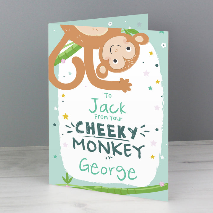 Buy Personalised From Your Cheeky Monkey Card at www.giftsfinder.co.uk