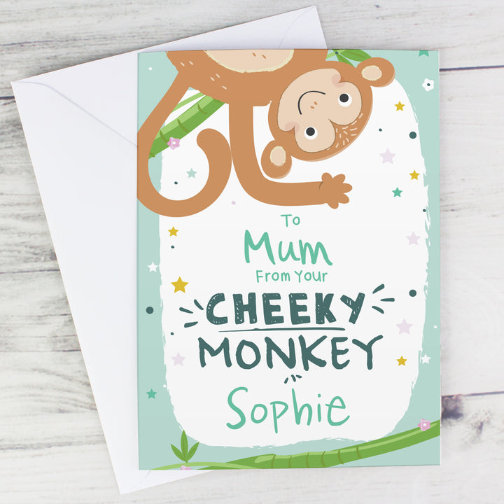 Buy Personalised From Your Cheeky Monkey Card at www.giftsfinder.co.uk