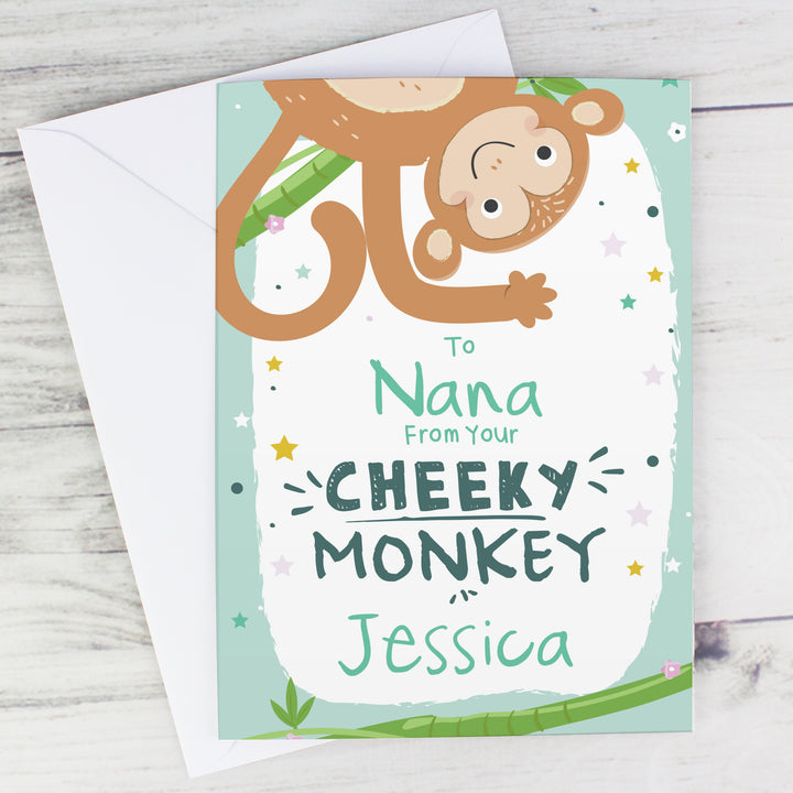 Buy Personalised From Your Cheeky Monkey Card at www.giftsfinder.co.uk