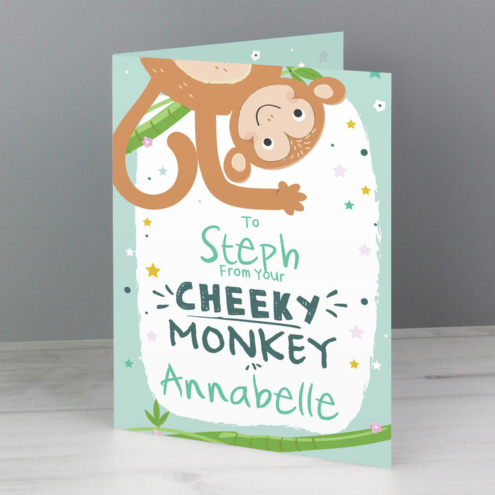 Buy Personalised From Your Cheeky Monkey Card at www.giftsfinder.co.uk