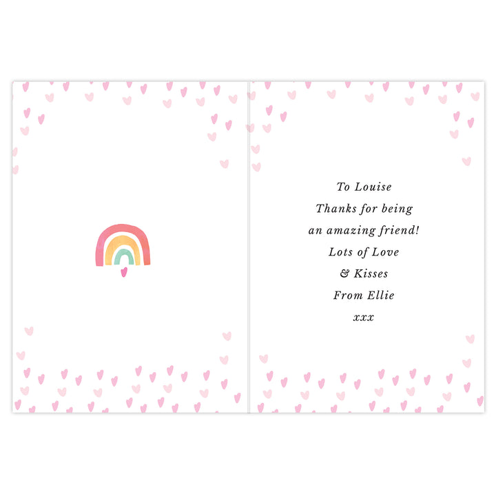 Buy Personalised You Make The World Brighter Rainbow Card at www.giftsfinder.co.uk