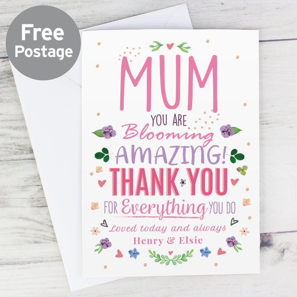 Buy Personalised You Are Blooming Amazing Card at www.giftsfinder.co.uk