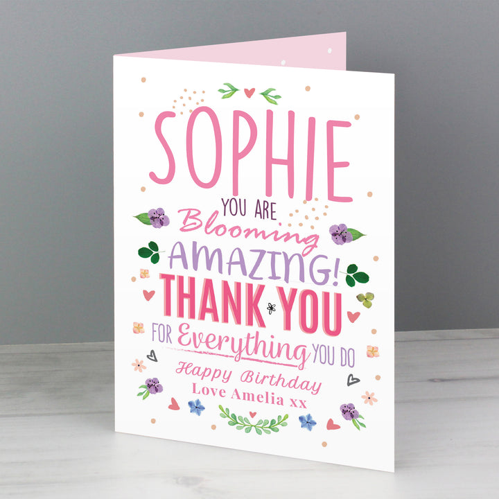 Buy Personalised You Are Blooming Amazing Card at www.giftsfinder.co.uk